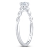 Thumbnail Image 2 of Diamond Halo Promise Ring 1/5 ct tw 10K White Gold