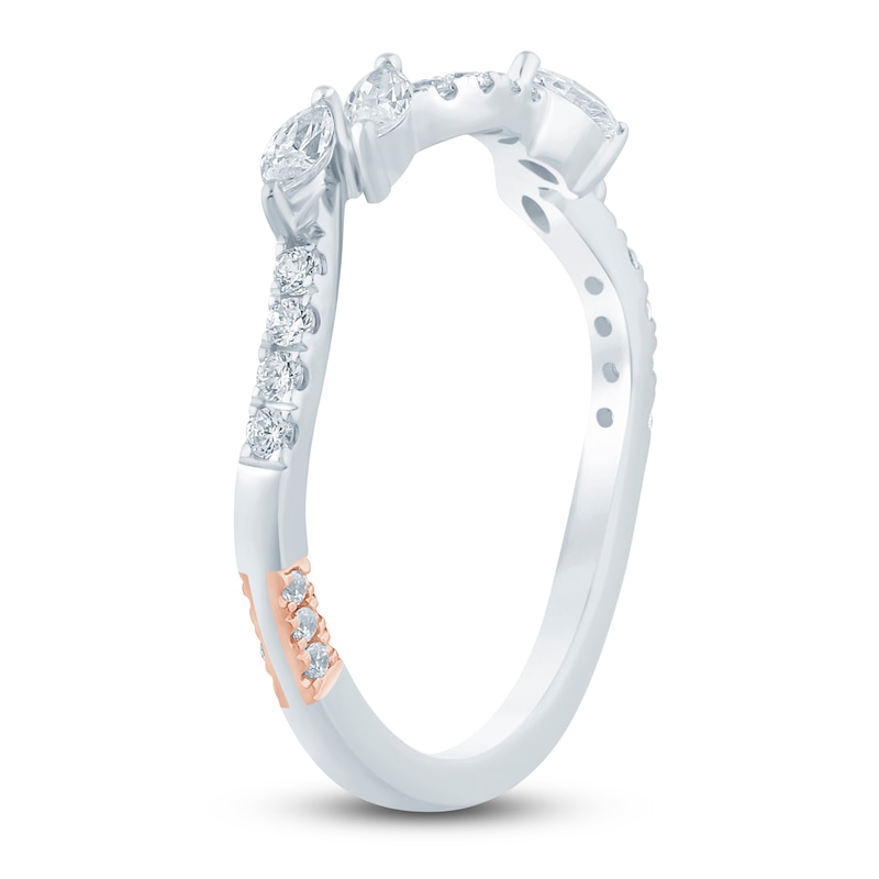 Main Image 2 of Pnina Tornai Marquise & Round-Cut Diamond Contour Anniversary Ring 1/3 ct tw 14K White Gold