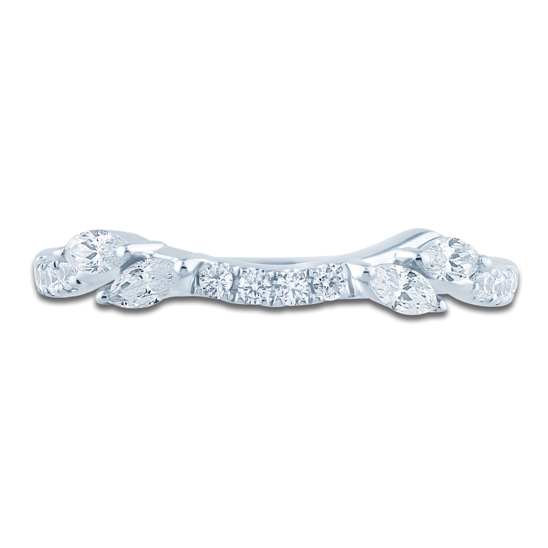 Main Image 3 of Pnina Tornai Marquise & Round-Cut Diamond Contour Anniversary Ring 1/3 ct tw 14K White Gold