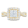 Thumbnail Image 2 of Pnina Tornai Princess-Cut Quad Diamond Engagement Ring 1-3/4 ct tw 14K Yellow Gold