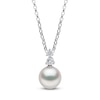 Thumbnail Image 1 of Yoko London Akoya Cultured Pearl & Diamond Necklace 1/15 ct tw 18K White Gold 18&quot;