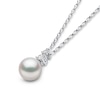 Thumbnail Image 2 of Yoko London Akoya Cultured Pearl & Diamond Necklace 1/15 ct tw 18K White Gold 18&quot;