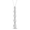 Thumbnail Image 2 of Pear-Shaped Lab-Created Diamond Graduated Drop Necklace 2 ct tw 14K White Gold 18&quot;