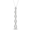 Thumbnail Image 3 of Pear-Shaped Lab-Created Diamond Graduated Drop Necklace 2 ct tw 14K White Gold 18&quot;