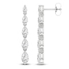 Thumbnail Image 1 of Pear-Shaped Lab-Created Diamond Graduated Drop Earrings 2 ct tw 14K White Gold