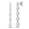 Thumbnail Image 2 of Pear-Shaped Lab-Created Diamond Graduated Drop Earrings 2 ct tw 14K White Gold