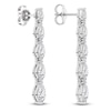 Thumbnail Image 3 of Pear-Shaped Lab-Created Diamond Graduated Drop Earrings 2 ct tw 14K White Gold