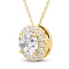 Thumbnail Image 2 of Brilliant Moments Diamond Halo Necklace 2 ct tw 14K Yellow Gold 18&quot;