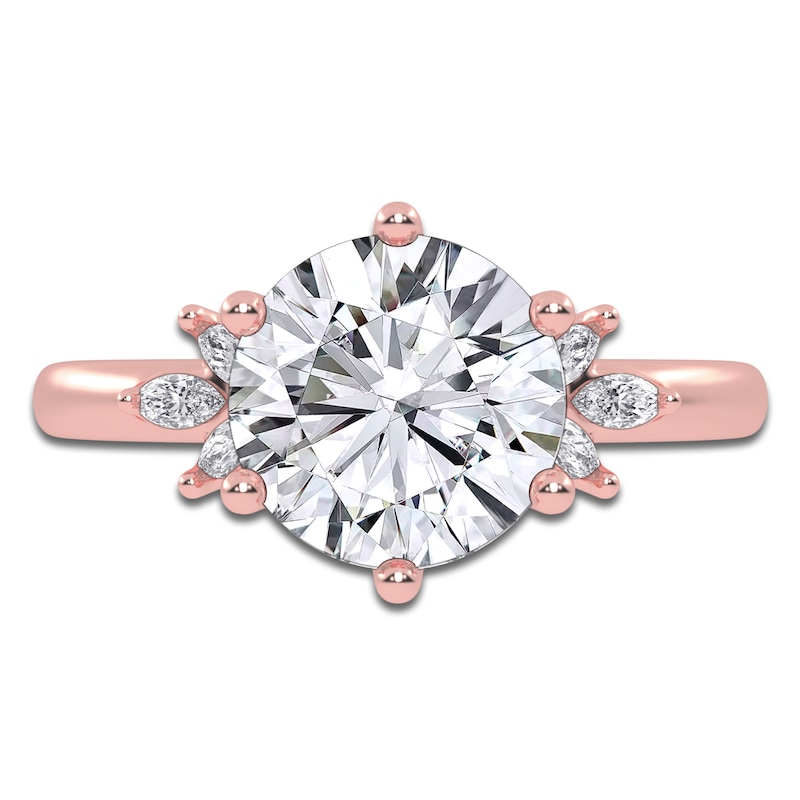 Main Image 3 of Round-Cut Created By Jared Studio Lab-Created Diamond Engagement Ring 2-1/6 ct tw 14K Rose Gold