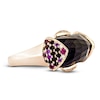 Thumbnail Image 2 of Natural Black Onyx, Garnet, Amethyst, Smoky Quartz & Diamond Cocktail Ring 1/4 ct tw 14K Rose Gold