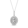 Thumbnail Image 2 of Diamond Teddy Bear Medallion Necklace 1/4 ct tw Sterling Silver 18&quot;