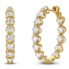 Thumbnail Image 2 of Blue Nile X Jared Diamond Inside-Out Hoop Earrings 2 ct tw 14K Yellow Gold