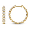 Thumbnail Image 3 of Blue Nile X Jared Diamond Inside-Out Hoop Earrings 2 ct tw 14K Yellow Gold