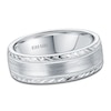 Thumbnail Image 1 of Kirk Kara Men's Engraved Brushed Wedding Band Platinum 7mm