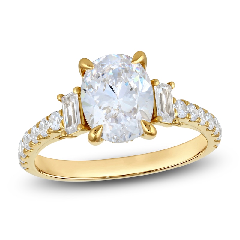 Main Image 1 of Brilliant Moments Oval-Cut Diamond Engagement Ring 2-3/4 ct tw 14K Yellow Gold