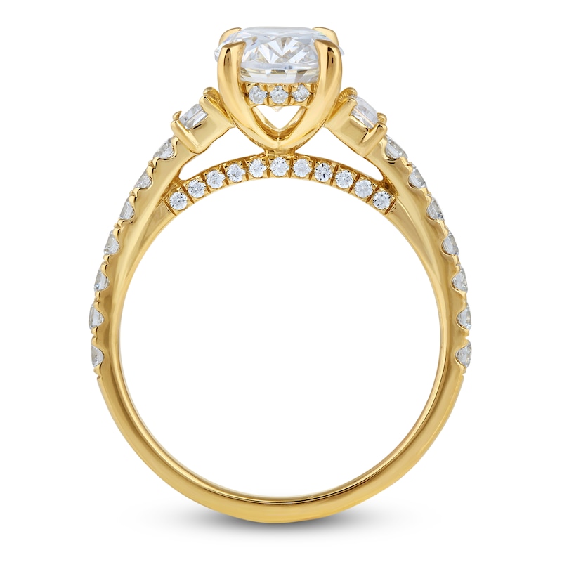 Main Image 2 of Brilliant Moments Oval-Cut Diamond Engagement Ring 2-3/4 ct tw 14K Yellow Gold