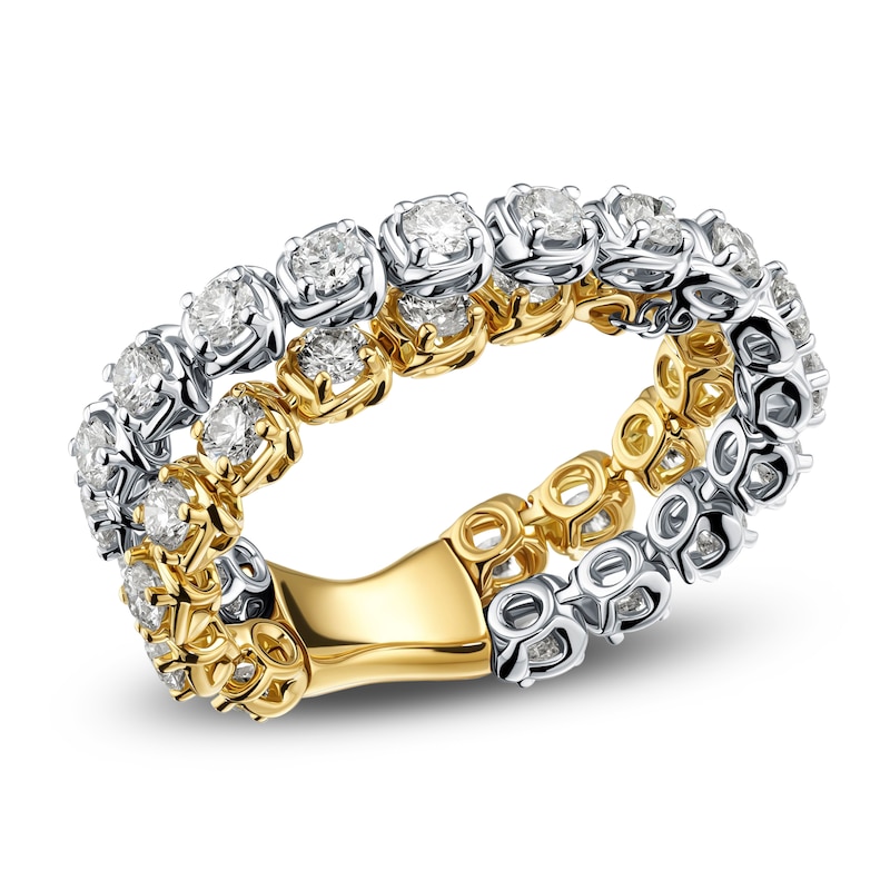 Main Image 1 of Matinee by A Link Diamond Abbracci Crossover Ring 1-3/4 ct tw 18K Two-Tone Gold