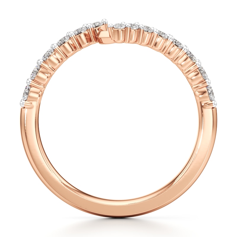 Main Image 2 of J'Lure Lab-Created Diamond Contour Wedding Band 3/8 ct tw 18K Rose Gold