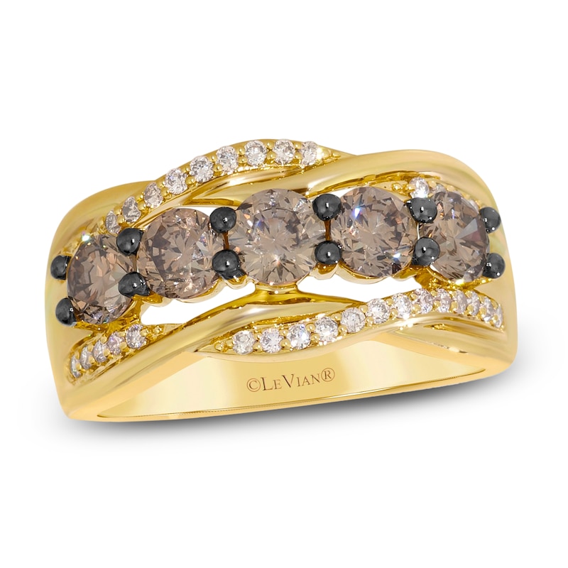 Main Image 1 of Le Vian Diamond Five-Stone Ring 1-3/4 ct tw 14K Honey Gold