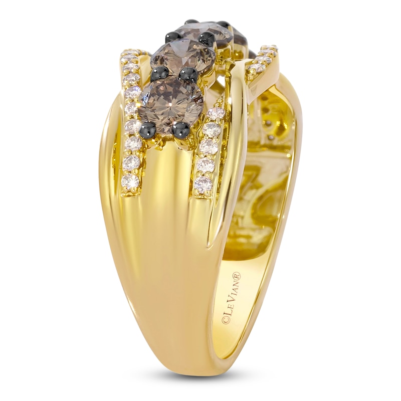 Main Image 3 of Le Vian Diamond Five-Stone Ring 1-3/4 ct tw 14K Honey Gold