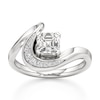 Thumbnail Image 1 of J'Lure Square-Emerald Step-Cut Lab-Created Diamond Engagement Ring 1 ct tw 18K White Gold