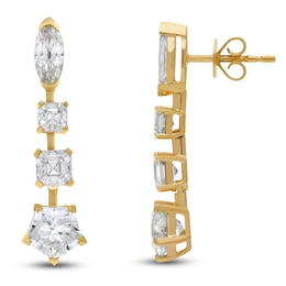 J'Lure Multi-Shape Lab-Created Diamond Drop Earrings 4 ct tw 14K Yellow Gold