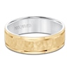 Thumbnail Image 3 of ArtCarved Men's Hammered Wedding Band 14K Two-Tone Gold 6.5mm