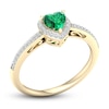 Thumbnail Image 2 of Natural Emerald Ring 1/8 ct tw Diamonds 14K Yellow Gold