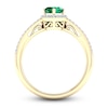 Thumbnail Image 4 of Natural Emerald Ring 1/8 ct tw Diamonds 14K Yellow Gold