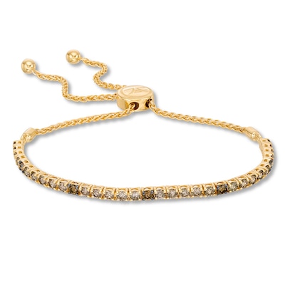 Le Vian Chocolate Diamonds Bolo Bracelet 2ctw 14K Honey Gold | Bolo ...