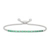 Thumbnail Image 1 of Le Vian Natural Emerald Bolo Bracelet 1/5 ct tw Diamonds 14K Vanilla Gold