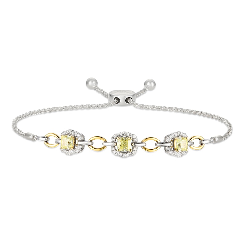 Le Vian Sunny Yellow Diamond Bracelet 1-5/8 ct tw 14K Two-Tone Gold