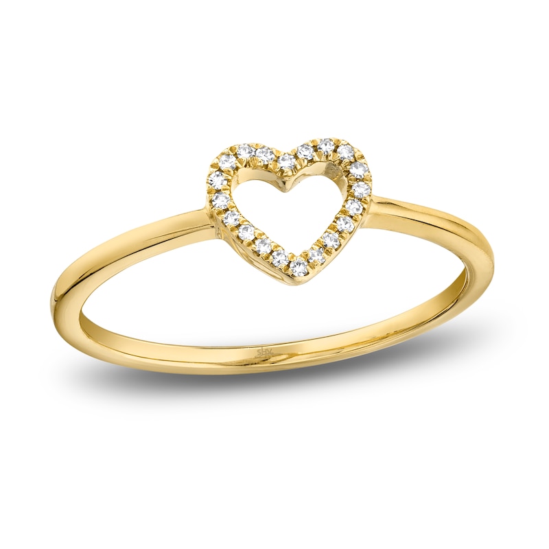 Shy Creation Diamond Accent Heart Ring 14K Yellow Gold SC22005659