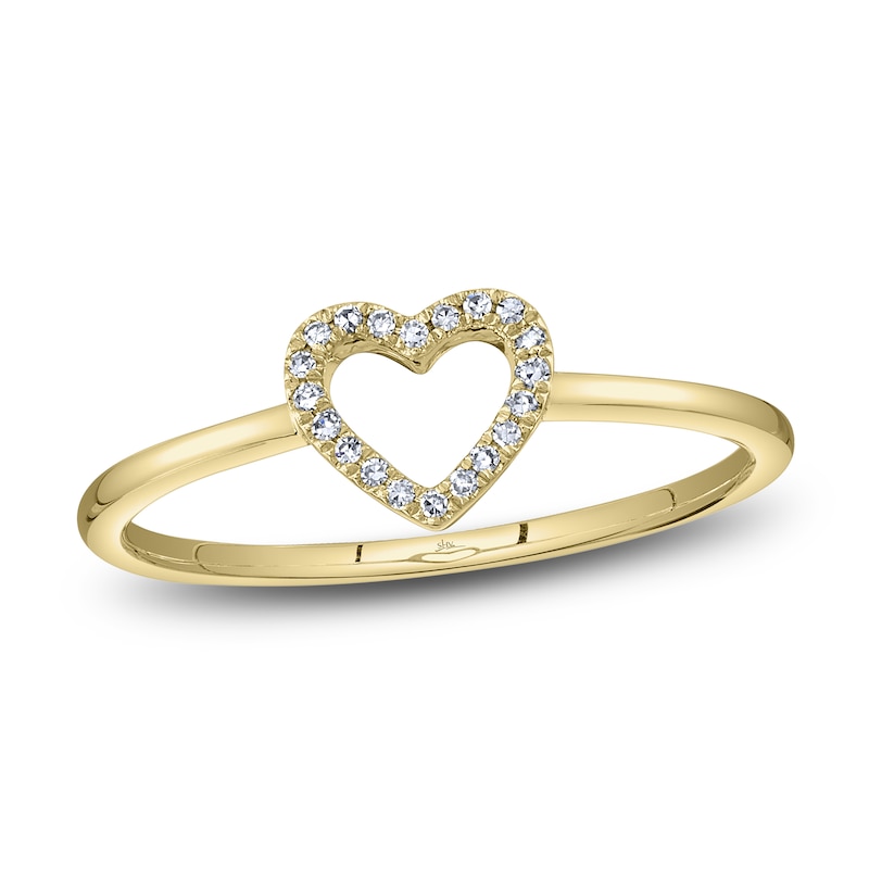 Shy Creation Diamond Accent Heart Ring 14K Yellow Gold SC22005659