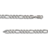 Thumbnail Image 2 of Solid Figaro Chain Necklace 14K White Gold 22&quot; 5.35mm