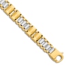 Thumbnail Image 0 of Men's Solid Brushed Link Bracelet 14K Two-Tone Gold 8.5"