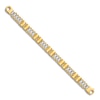 Thumbnail Image 1 of Men's Solid Brushed Link Bracelet 14K Two-Tone Gold 8.5"