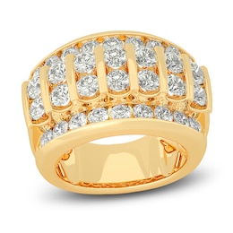 Certified Men's Lab-Created Diamond Ring 5 ct tw Round 14K Yellow Gold