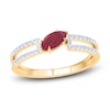 Thumbnail Image 1 of Natural Ruby Ring 1/10 ct tw Diamonds 14K Yellow Gold