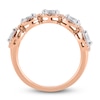 Thumbnail Image 2 of Round, Princess & Marquise-Cut Diamond Halo Anniversary Band 1 ct tw 14K Rose Gold