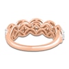 Thumbnail Image 3 of Round, Princess & Marquise-Cut Diamond Halo Anniversary Band 1 ct tw 14K Rose Gold