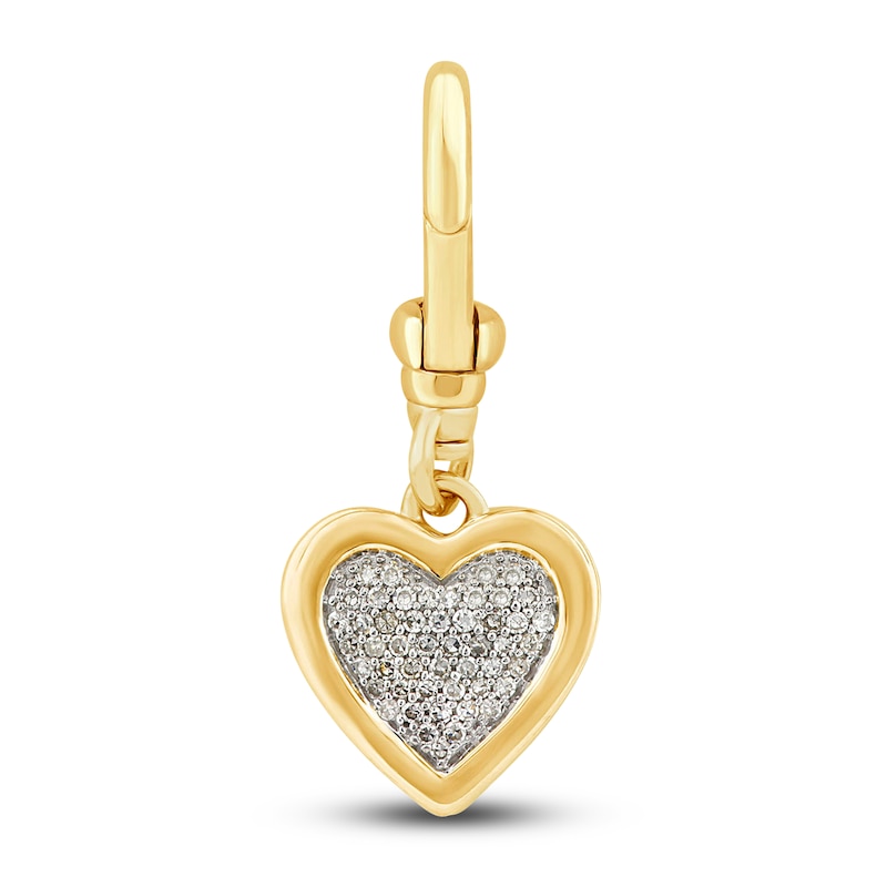 Main Image 1 of Charm'd by Lulu Frost Diamond Heart of Hearts Charm 1/10 ct tw Round 10K Yellow Gold