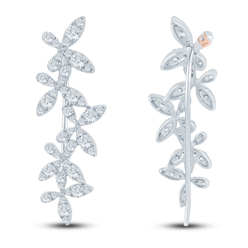 Main Image 3 of Pnina Tornai Diamond Climber Earrings 1 ct tw Round 14K White Gold