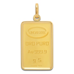 Rectangular 5g Ingot Charm 24K/18K Yellow Gold