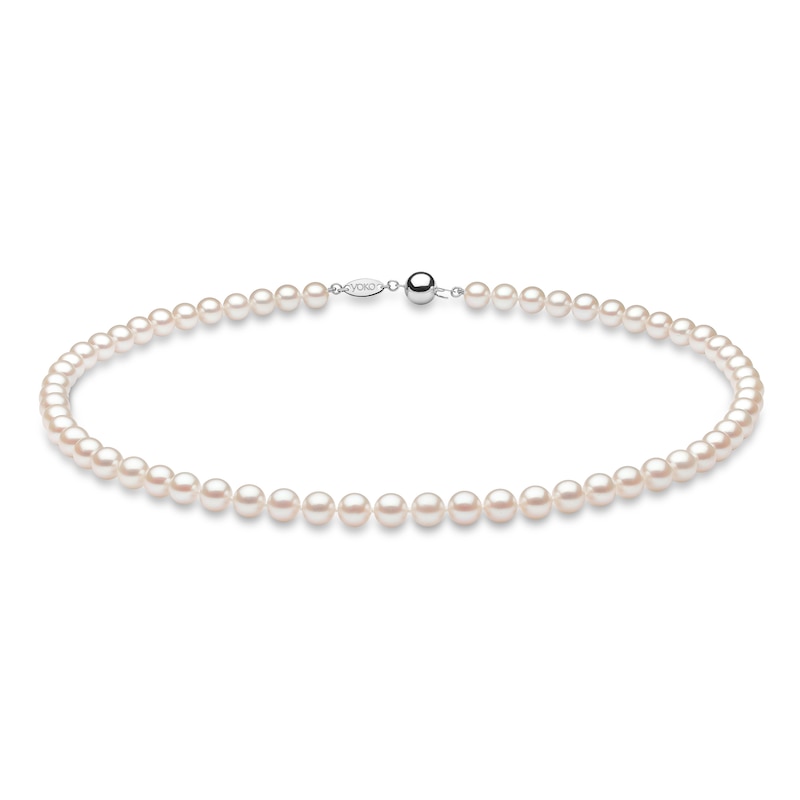 Yoko London Akoya Cultured Pearl Strand Necklace 18K White Gold 18"