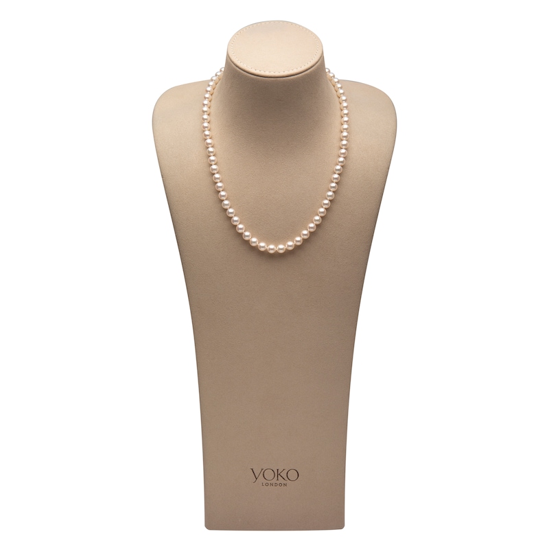 Yoko London Akoya Cultured Pearl Strand Necklace 18K White Gold 18"