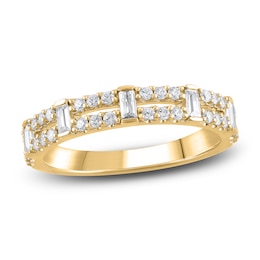 Diamond Two-Row Fashion Ring 1/2 ct tw 10K Yellow Gold