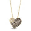 Thumbnail Image 0 of Le Vian Chocolate Ombré Heart Necklace 1 ct tw 14K Honey Gold 19"