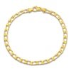 Thumbnail Image 1 of Solid Square Link Curb Chain Bracelet 4mm 14K Yellow Gold 8.5&quot;