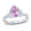 Thumbnail Image 1 of Pnina Tornai Pear-Shaped Natural Light Amethyst & Diamond Engagement Ring 3/4 ct tw 14K White Gold